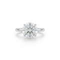 Lab Grown Round Brilliant Solitaire Ring
