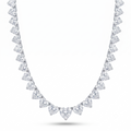 Heart-Cut Lab Grown Diamond Necklace – 50.55 ct 18K White Gold | IZI