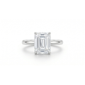 Lab Grown Emerald Cut Solitaire Ring