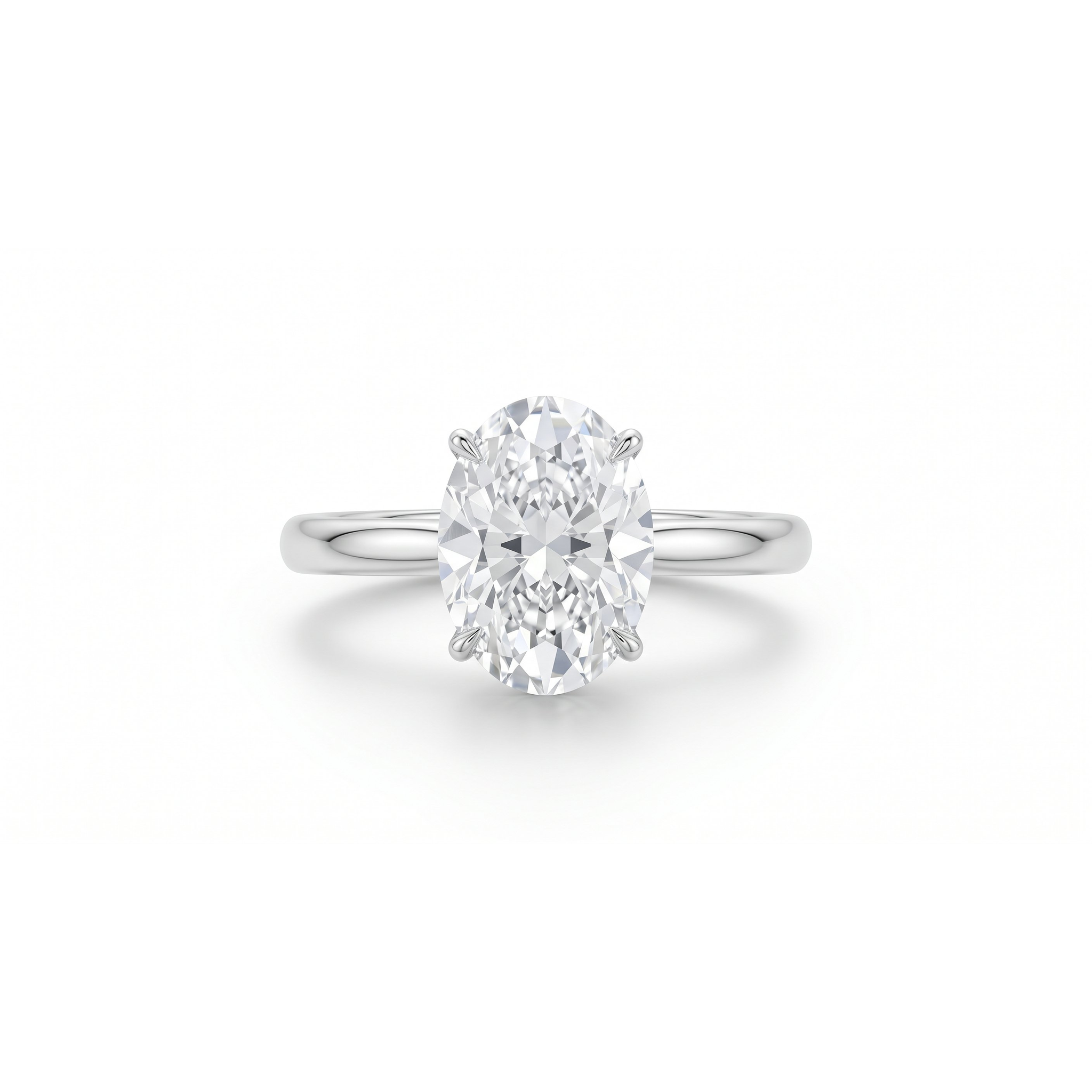 Lab Grown Oval Cut Solitaire Ring