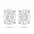 Lab Grown Oval Cut Solitaire Stud Earrings