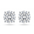 Lab Grown Round Brilliant Solitaire Stud Earrings