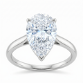 Lab Grown Pear Cut Solitaire Ring