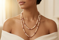 Terra Long Multi-Colour Warm Pearl Rope Necklace | IZI