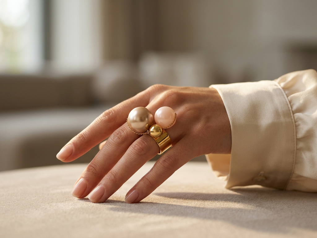 Elegant Pearl Statement Ring