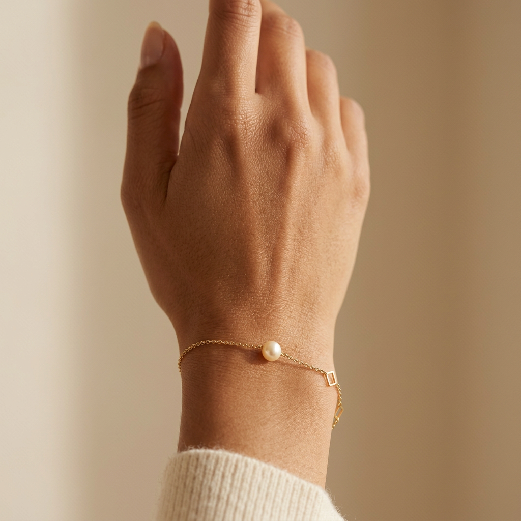 Floating Single Pearl Bracelet | IZI