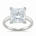 Lab Grown Princess Cut Solitaire Ring
