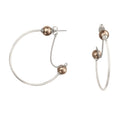 Cercle Hoop Earrings with Champagne Pearl | IZI