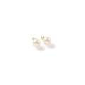 Classic White Pearl Stud Earrings 10mm Gold | IZI