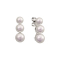 Jackie Triple Pearl Ear Climber Studs | IZI