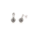 Moon River Short Tahitian Pearl & Baguette Stud Earrings | IZI