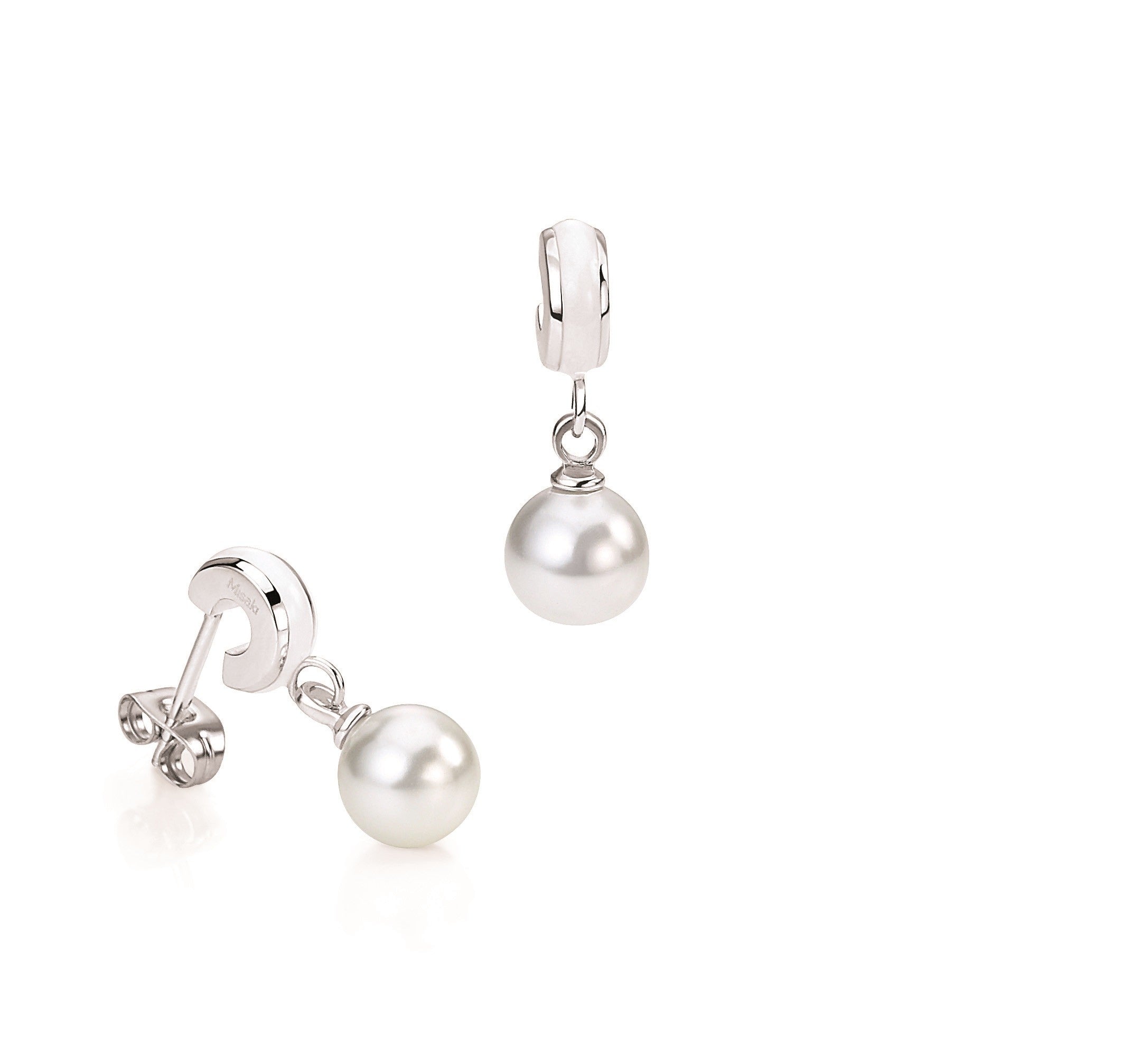 Pulse White Pearl Drop Earrings | IZI