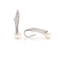 Scala Pearl & Pave Diamond Hook Earrings | IZI