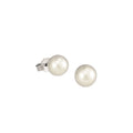 Si Classic White Pearl Stud Earrings 7mm Bright | IZI