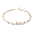 Enjoy Vel White Pearl Strand Necklace with Crystal Ball | IZI