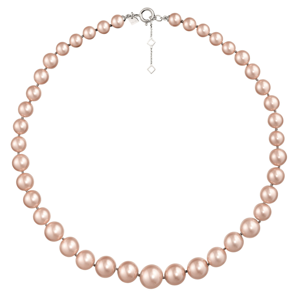Jackie Champagne Pearl Graduated Strand Necklace | IZI