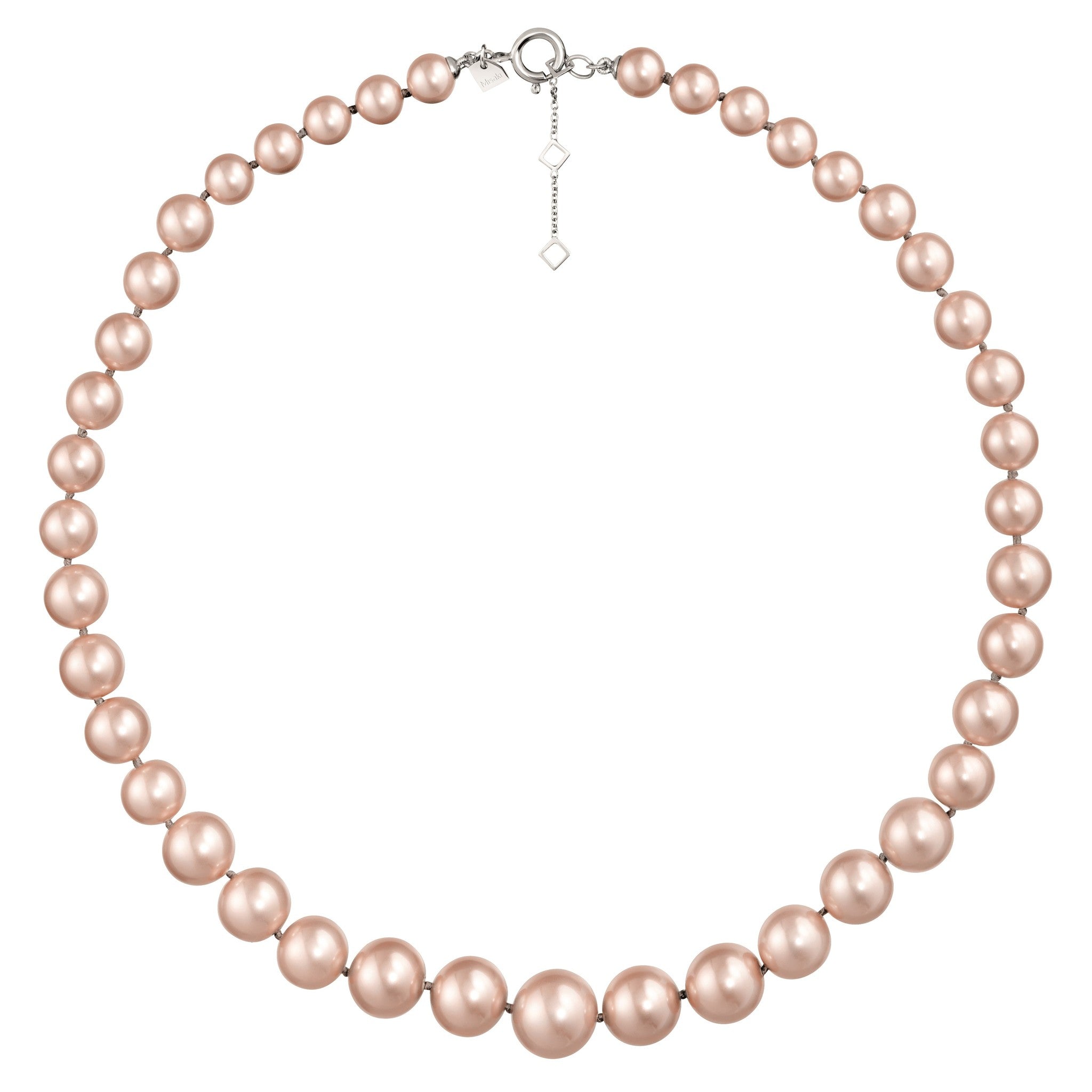 Jackie Champagne Pearl Graduated Strand Necklace | IZI