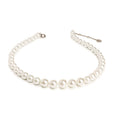 Jackie Graduated White Pearl Strand Necklace | IZI