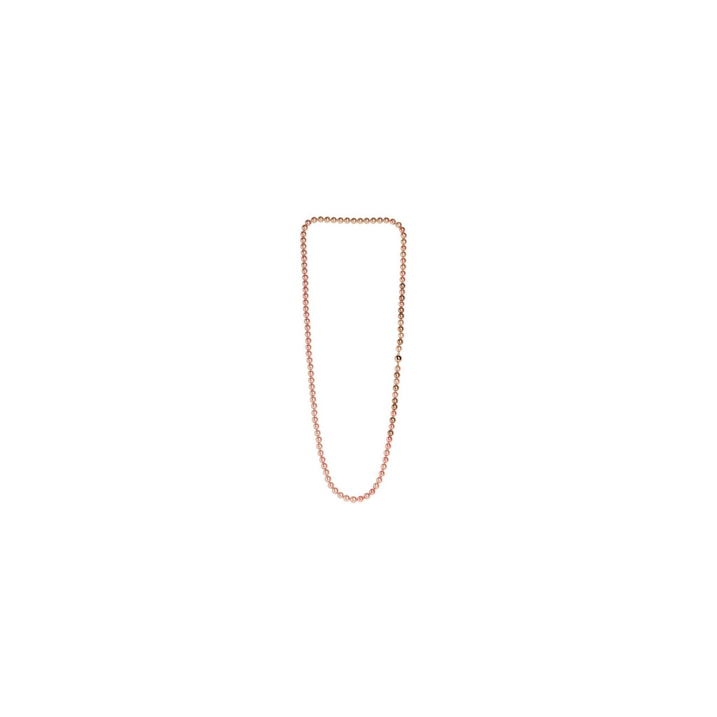 Sundown Pink Pearl Long Rope Necklace | IZI