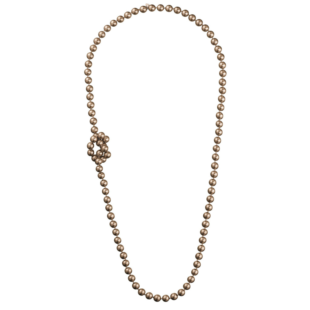 Vision Long Dark Pearl Rope Necklace with Cluster | IZI
