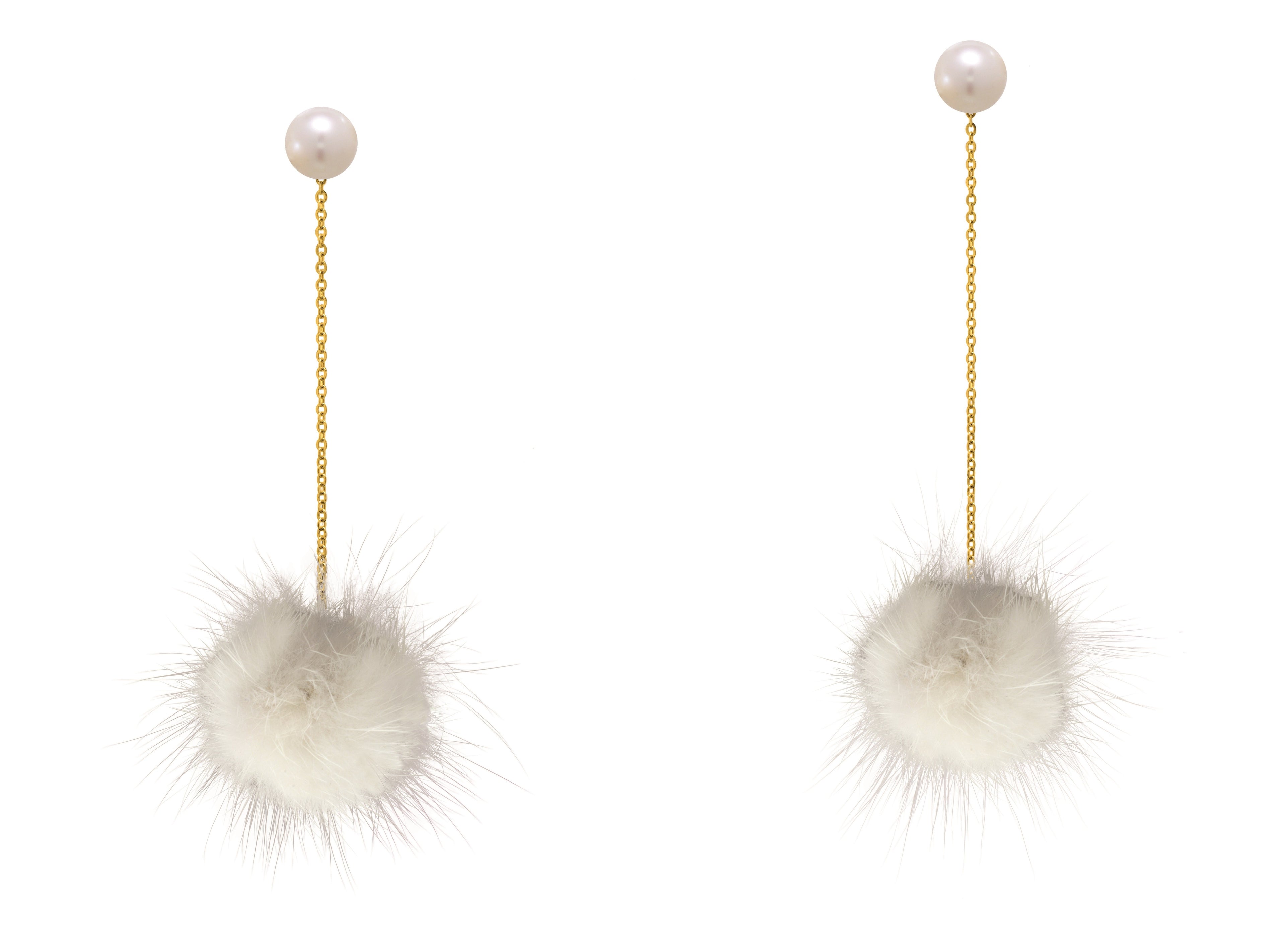 Cheek White Earrings | IZI