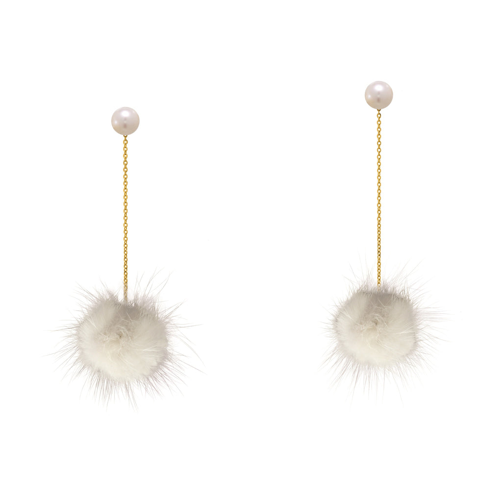 Cheek White Earrings | IZI