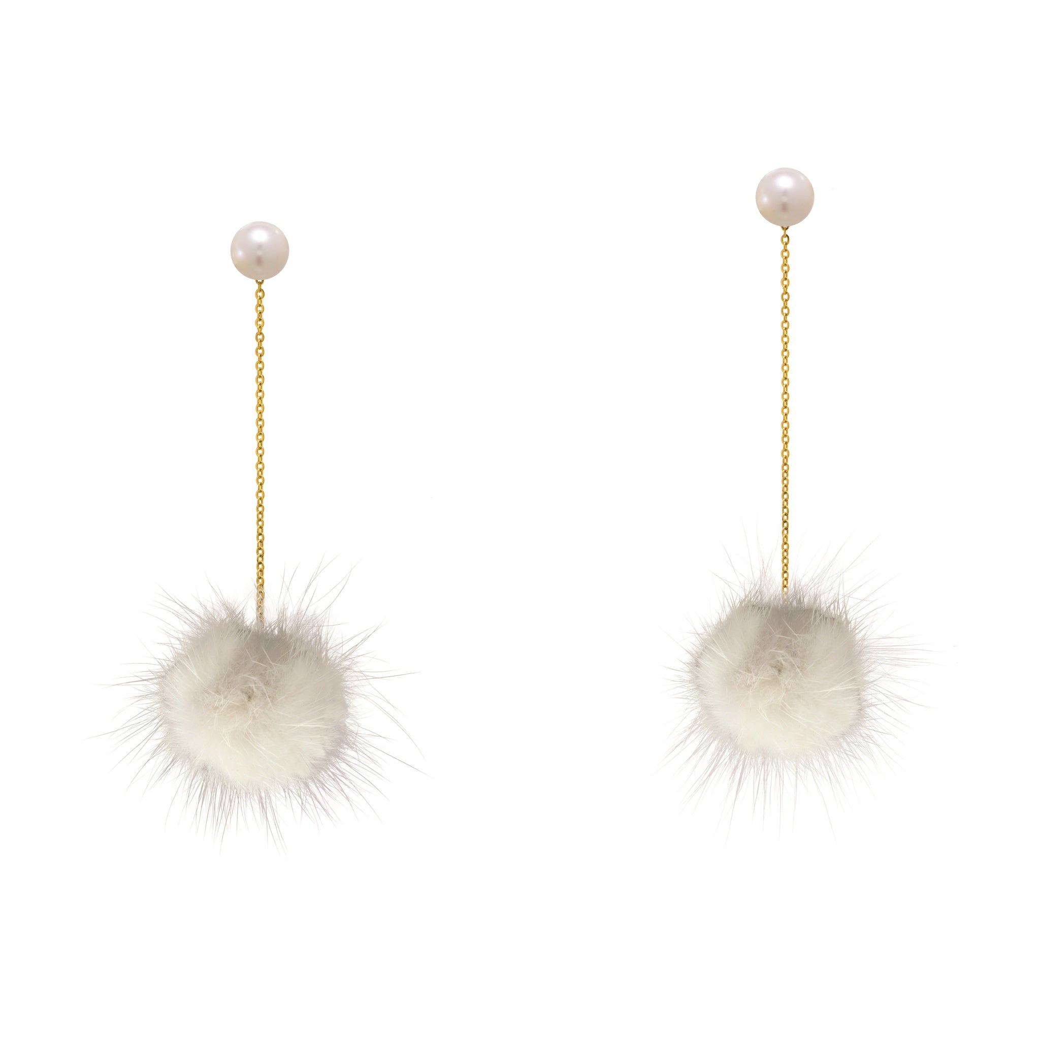 Cheek White Earrings | IZI