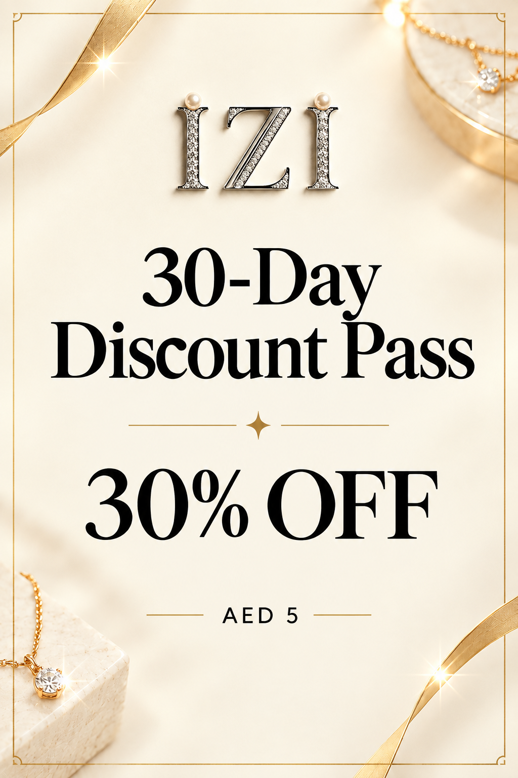 IZI 30-Day Discount Pass, 30% off for AED 5